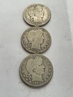 Barber Quarters. 3 Total
