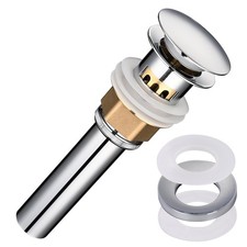 Aquaterior Pop Up Drain with Overflow Mounting Ring Kit for Above Counter Sink