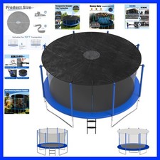 Heavy Duty Trampoline Shade Cover, Universal for 6/8 Poles, 10ft Tear Resista...
