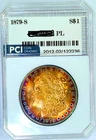 1879-S Gem BU  +++  PL Proof-like Glowing  Rainbow Toned Morgan Dollar