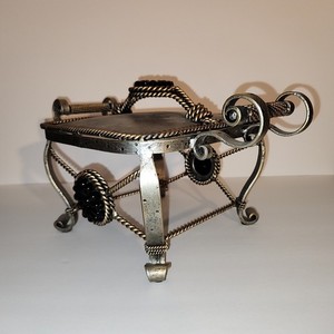 Vintage Janice Minor Neiman Marcus Wrought Iron Chafing Dish With Rope Design