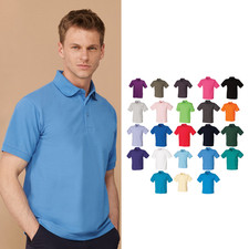 Henbury 65/35 Classic Pique Polo Shirt H400 - Unisex Casual Plain T Shirt