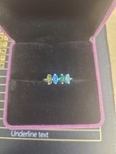 925 Ring With 4 Assorted Stones Size 7