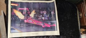 SHIRLEY MULDOWNEY Drag Racing NHRA Photo Print Signed Autographed 23.5" X 18"