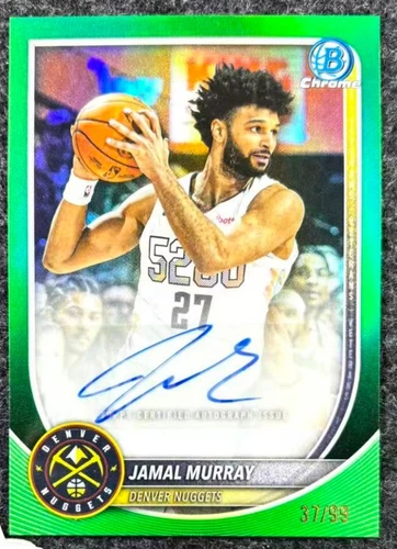 Jamal Murray 2025-26 Topps Bowman Chrome 37/99 Auto Green Nuggets #BCA-JY