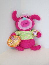 Fisher Price Hot Pink Sing A Ma Jig Plush Toy Singamajig Green Daisy Shirt WORKS