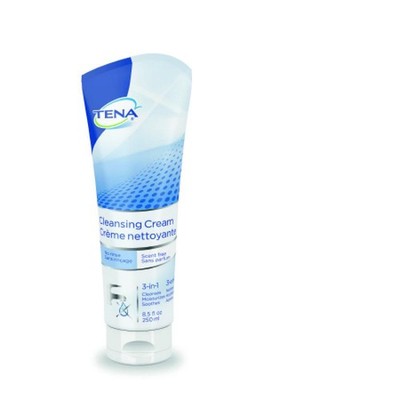 TENA Cleansing Cream, No-rinse, 8.5 ounce Tube, Unscented, 1 Count, 64410