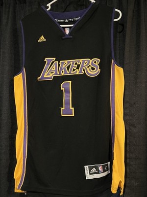 Adidas Los Angeles Lakers D'Angelo Russell #1 NBA Men's Jersey L Black
