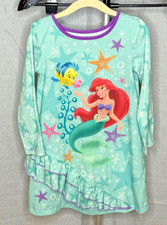 Disney Store - Little Mermaid - Ariel - Girls Long Sleeve Night Gown - Size 4T