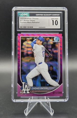 2025 Bowman Chrome Shohei Ohtani Fuchsia Refractor /299 CGC 10 LA Dodgers 