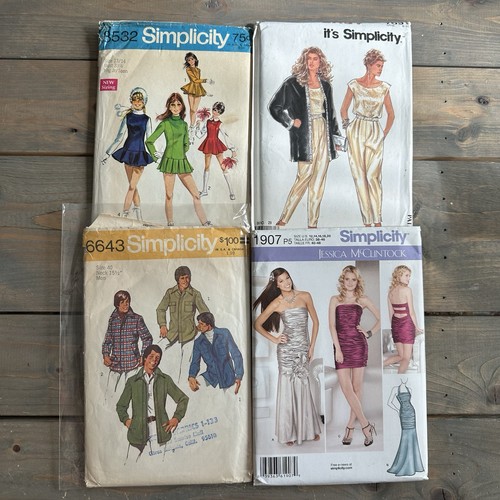 Simplicity Sewing Patterns Lot Of 9 Mixed Styles 60s, 70s, 80s Retro - Picture 2 of 4