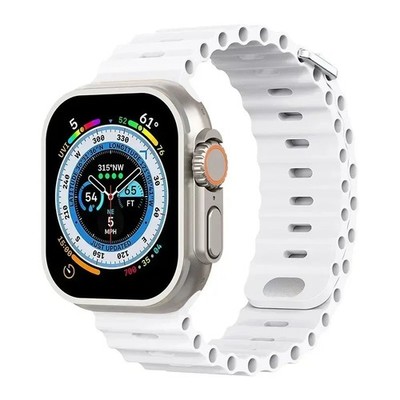 Silicone Ocean Loop Watch Band For Apple Watch 11 10 9 8 - 3 2 1 Ultra 49mm-38mm