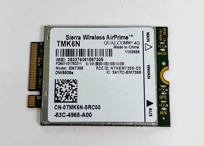 Sierra Wireless AirPrime EM7355 4G LTE WWAN M.2 Card GPS TMK6N
