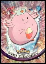 Topps Pokemon Chansey #113 TV Animation Edition Non Holo Blue Logo 2000 NM