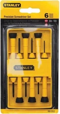 6-Piece Precision Screwdriver Set, Black and Yellow, Mini Repair Tool Kit
