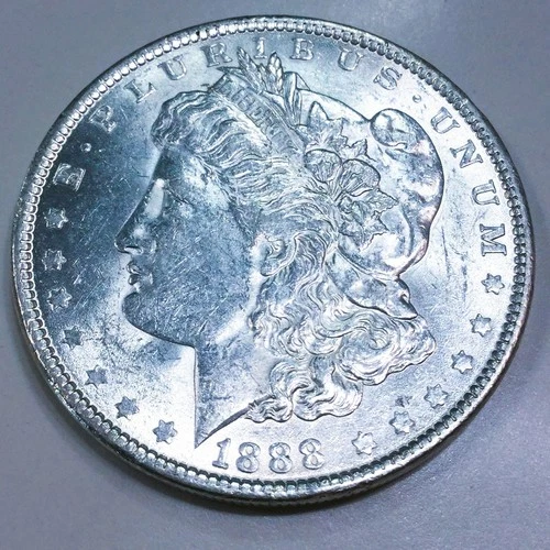 1888 Morgan Silver Dollar Beautiful AU/BU Coin