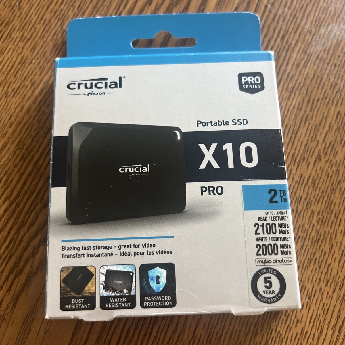 Crucial X10 Pro 2TB USB-C External SSD Black