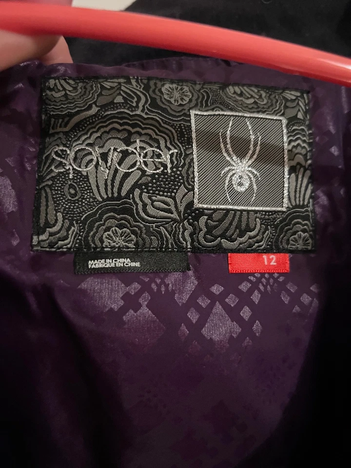 Chaqueta de esquí/snowboard Spyder púrpura para mujer, aislante, impermeable, Hoo extraíble Foto 3 de 4