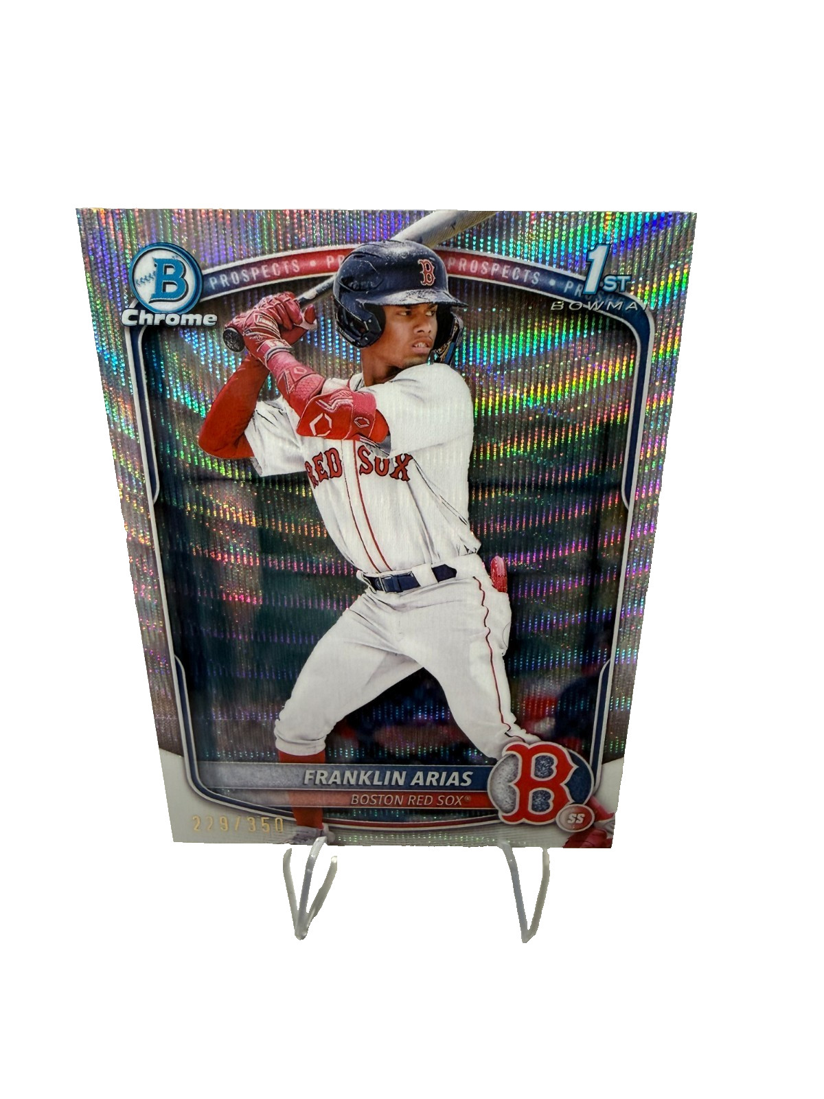 Franklin Arias 2025 Bowman Chrome 1st Wave Refractor /350 #BCP-67 Red Sox