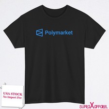 Polymarket Logo Mens T-Shirt Cotton Graphic Tee Made in USA S-5XL