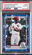 2020 BOWMAN DRAFT CHROME SAPPHIRE EDITION #BD57 JORDAN WALKER PSA 10