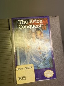 The Krion Conquest (Nintendo NES, 1991) Authentic Tested Stickers On Label