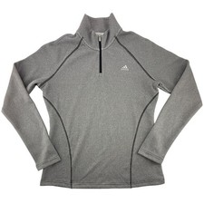 Adidas Golf Quarter Zip Pullover Womens Small Gray Athletic Performance Top