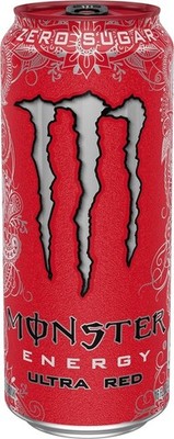 (15 Pack) Monster Ultra Red Crisp Berry Energy Drink, Zero Sugar, 16 Fl Oz