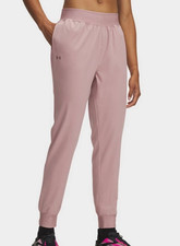 Under Armour Rival High Rise Woven Pants Women  s Medium Pink New  