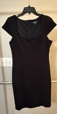 Lulus Black Sheath Dress Women's Medium NWT Cap Sleeve Cocktail Dress