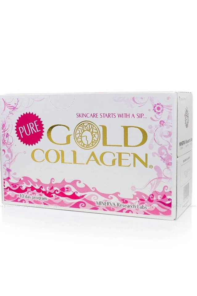 Pure Gold Collagen Food Supplement 10 Day Program Hair Nails Skin Care 10x50ml - Image 2 of 4