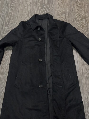 Mens Hugo Boss Bertone 100% Cashmere Black Coat Overcoat Jacket Size 48 M - Picture 10 of 17