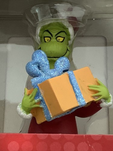 NEW Seasons From Hallmark Dr. Seuss Grinch w Present Christmas Holiday Ornament - Picture 2 of 4