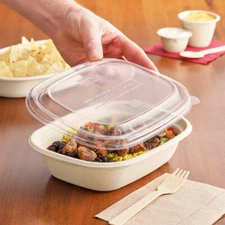 World Centric CTL-CS-3F, Clear PLA Lids for 20-48 Oz Fiber Boxes 400/CS