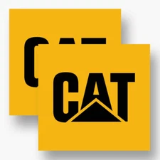 2X CAT DECAL STICKER 3M USA MADE VEHICLE WINDOW CAR TRUCK TRACTOR EQUIPMENT