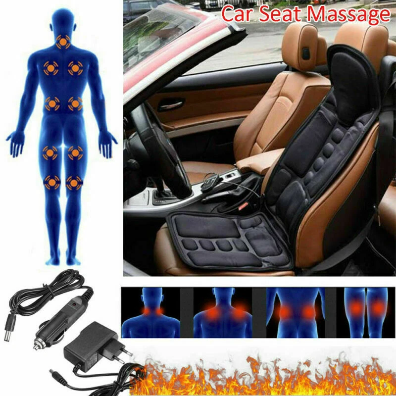 8 Mode Massage Chair Pad With Heated Back Neck Cushion For Car