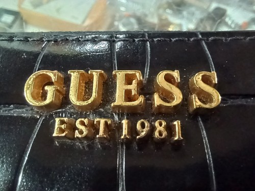 Cartera grande GUESS cocodrilo laurel negra - Imagen 19 de 20