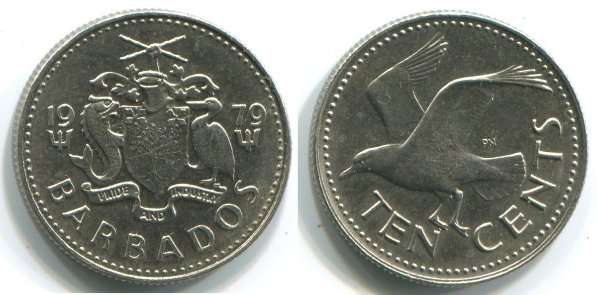 10 CENTS 1979 BARBADOS Coin #WW1167U | eBay