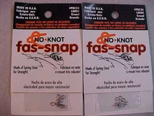10 NEW NO KNOT FAS SNAP LARGE SNAPS QUICK CHANGE LURES JIGS HOOKS  FLYS