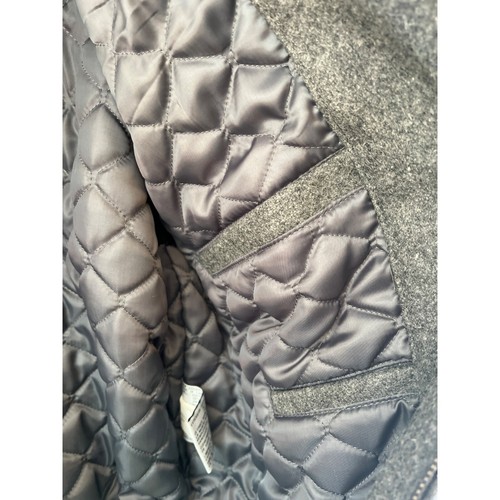 Boeing Men Size S Durable Grey Black Leather Wool Varsity Letterman Jacket Lined - Picture 9 of 19