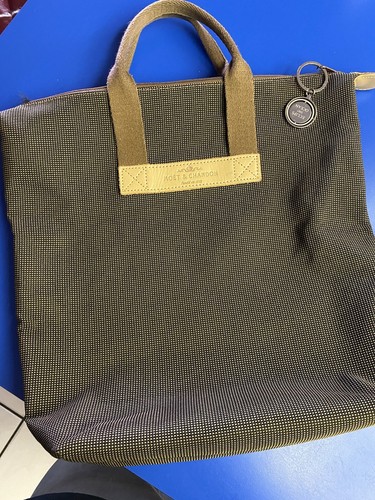 Moet & Chandon Brown Fabric Leather Travel Picnic Luggage Tote Bag Nice! 