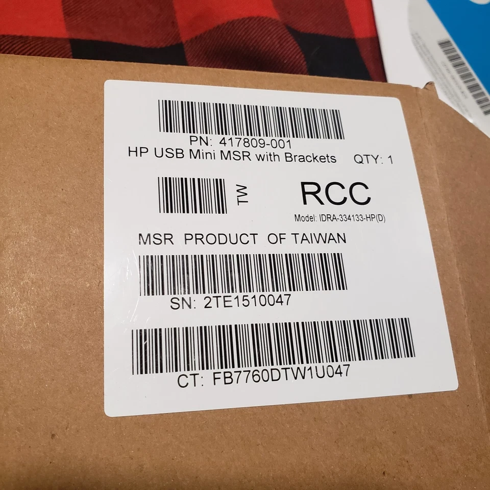 NEW - HP FK186AA, HP Commercial Specialty, USB Mini MSR with brackets, free ship - Image 2 of 3