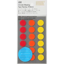 Stalogy Masking Tape Dot Patches: 0.6 in. diameter / 18 dots / 10 sheets  **Deal