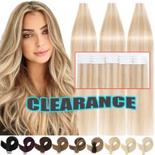 BALAYAGE Tape in Hair Extensions 100 Remy Real Human Hair Seamless Skin Weft US