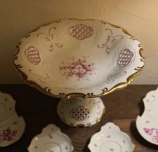Reduziert: PIRKENHAMMER Fußschale, Etagere,3-25102,Böhmisches Porzellan,Goldrand