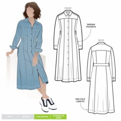Style Arc Papier Schnittmuster Tatum Kleid