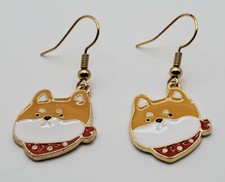 Puppy fishhook earrings