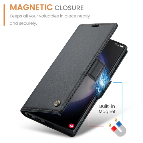 Custodia telefono in pelle PU per Samsung S24 S23 S22 S21 S20 slot scheda supporto pieghevole - Foto 21 di 66