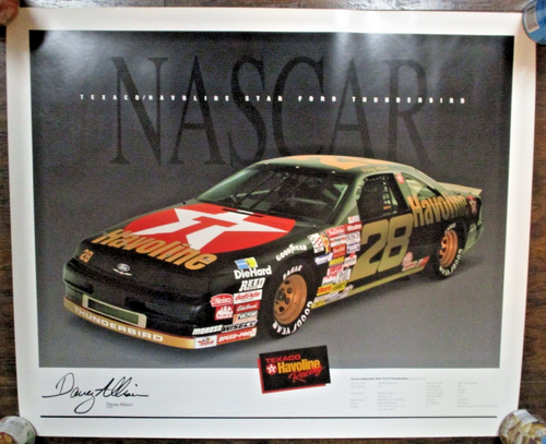 DAVEY ALLISON 28 TEXACO HAVOLINE 1989 FORD THUNDERBIRD SPECS 25X30 POSTER NASCAR - 第 1/1 張圖片