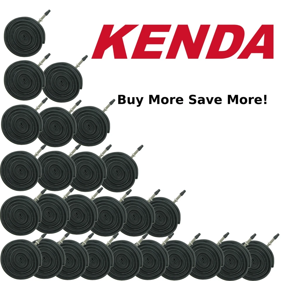 MultiPack Kenda 700x20-28 48mm Smooth Long Presta Valve Road Bike Tube 700x25